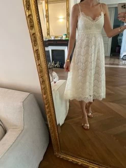 Robe Claudie Pierlot En Dentelle Ecrue -Femmes Boutique robe claudie pierlot en dentelle ecrue emilie b 4