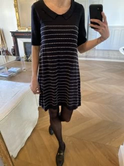 Robe Comptoir Des Cotonniers Rayée Avec Col