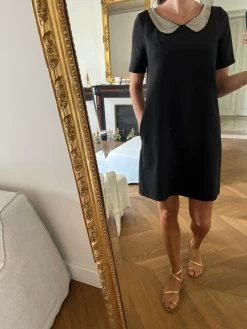 Robe Noire See U Soon Col Perlé