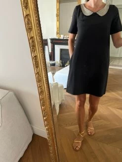 Robe Noire See U Soon Col Perlé -Femmes Boutique robe noire see u soon col perle 5