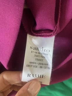 Robe Sandro Ecrue Et Violette -Femmes Boutique robe sandro ecrue et violette 10