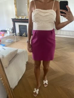 Robe Sandro Ecrue Et Violette -Femmes Boutique robe sandro ecrue et violette 2