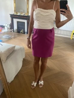 Robe Sandro Ecrue Et Violette -Femmes Boutique robe sandro ecrue et violette 5