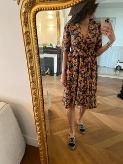 Robe Soeur à Fleurs Col V