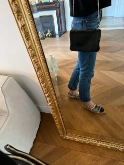 Sac Sandro à Bandoulière Noir Chaine Or -Femmes Boutique sac sandro a bandouliere noir chaine or morgane 6