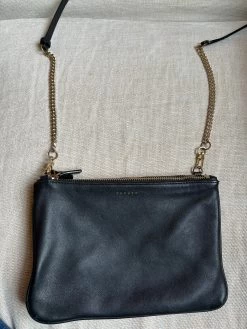 Sac Sandro à Bandoulière Noir Chaine Or -Femmes Boutique sac sandro a bandouliere noir chaine or morgane 7