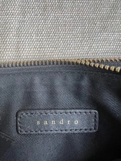 Sac Sandro à Bandoulière Noir Chaine Or -Femmes Boutique sac sandro a bandouliere noir chaine or morgane 9