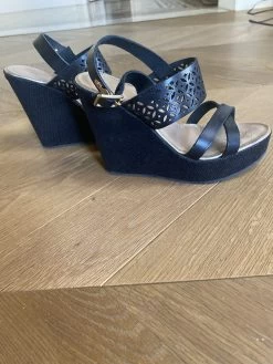 Sandales Compensées Bocage Noires -Femmes Boutique sandales compensees bocage noires 6