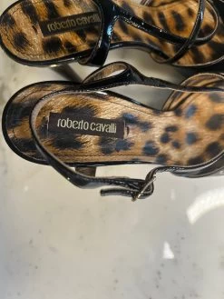 Sandales Roberto Cavalli Vernis Noir -Femmes Boutique sandales roberto cavalli vernis noir 5