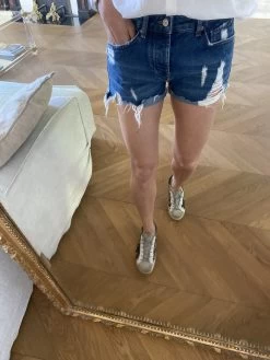 Short En Jean Mango Brut Et Déchiré