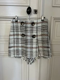 Short Zara à Carreaux Et Boutons