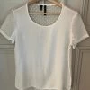 T Shirt Mango Blanc Dos Plumetis -Femmes Boutique t shirt mango blanc dos plumetis emmanuelle 1
