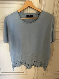 T Shirt The Kooples Bleu Canard 13 T Shirt The Kooples Bleu Canard -Femmes Boutique t shirt the kooples bleu canard 4