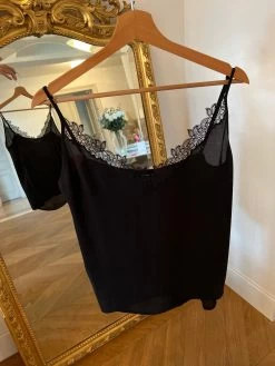 Top The Kooples Noir Décolleté Avec Dentelles 10 Top The Kooples Noir Décolleté Avec Dentelles -Femmes Boutique top the kooples noir decollete avec dentelles julie marc 3