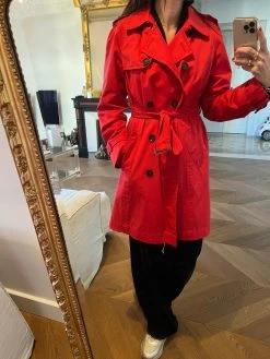 Trench Gérard Darel Rouge -Femmes Boutique trench gerard darel rouge 6