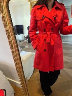 Trench Gérard Darel Rouge -Femmes Boutique trench gerard darel rouge 7