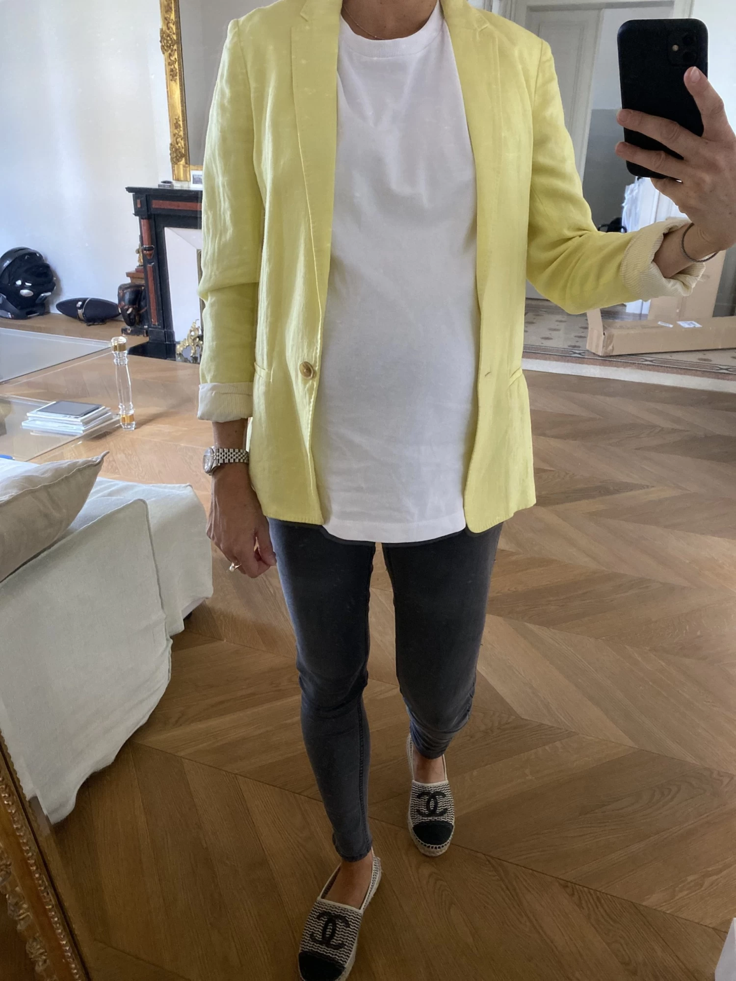 Veste De Tailleur Massimo Dutti Jaune 4 Veste De Tailleur Massimo Dutti Jaune – Image 2