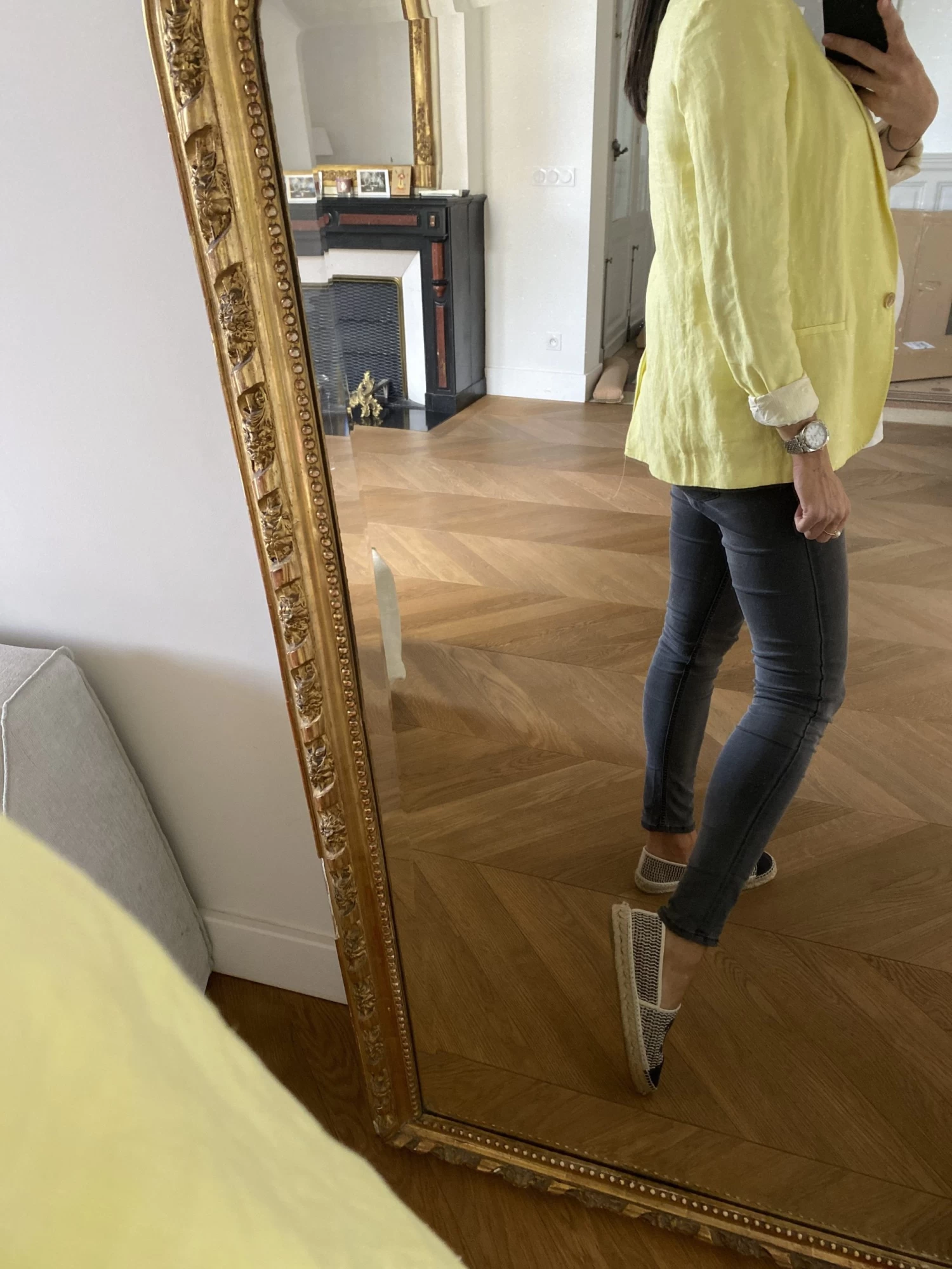 Veste De Tailleur Massimo Dutti Jaune 6 Veste De Tailleur Massimo Dutti Jaune – Image 4