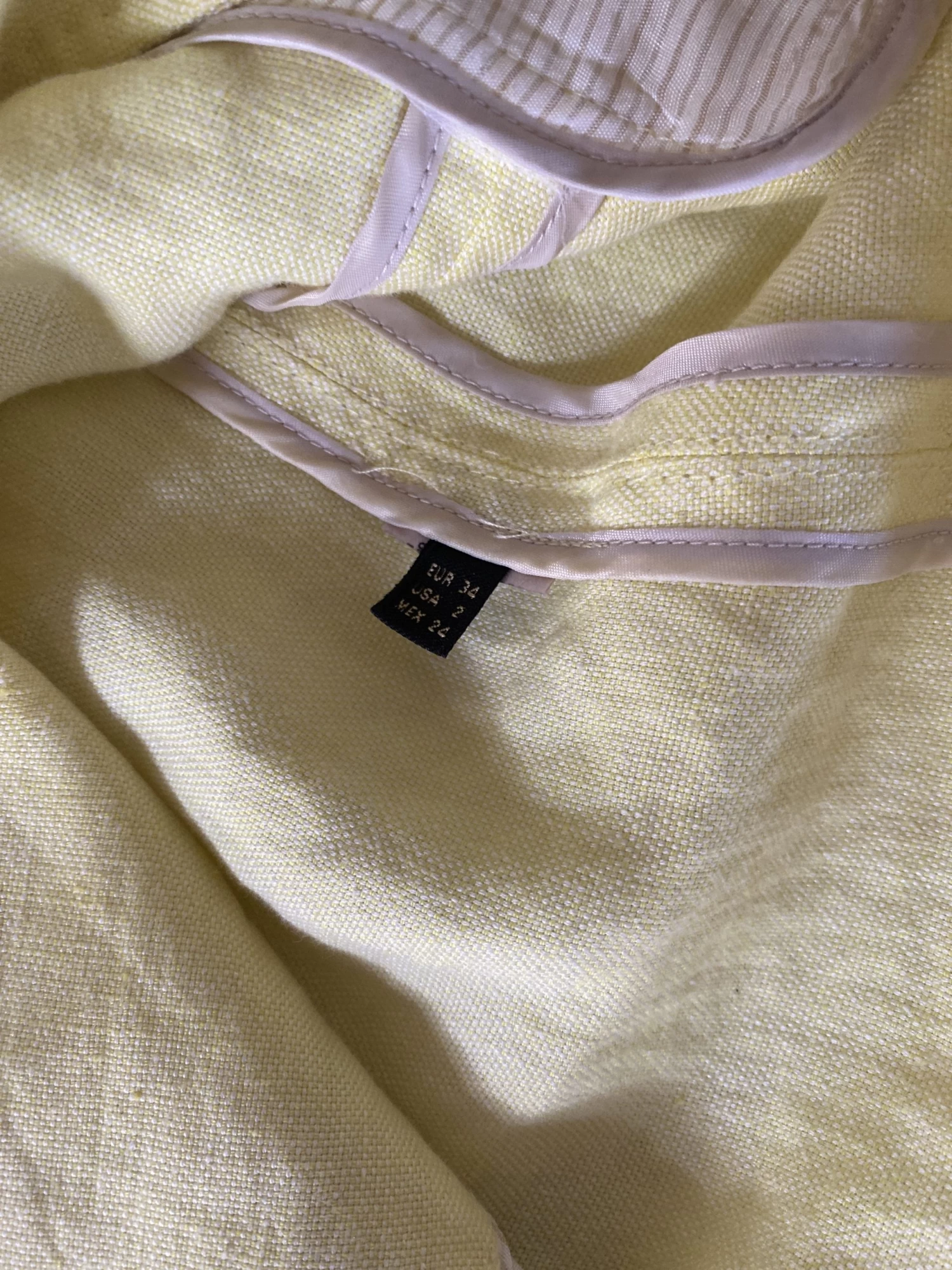 Veste De Tailleur Massimo Dutti Jaune 9 Veste De Tailleur Massimo Dutti Jaune – Image 7