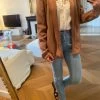 Veste Fluide American Vintage Marron -Femmes Boutique veste fluide american vintage marron 1