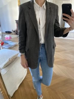 Veste Fluide Zara Gris Chine