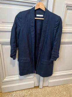 Veste Mango Bleu Marine Fluide