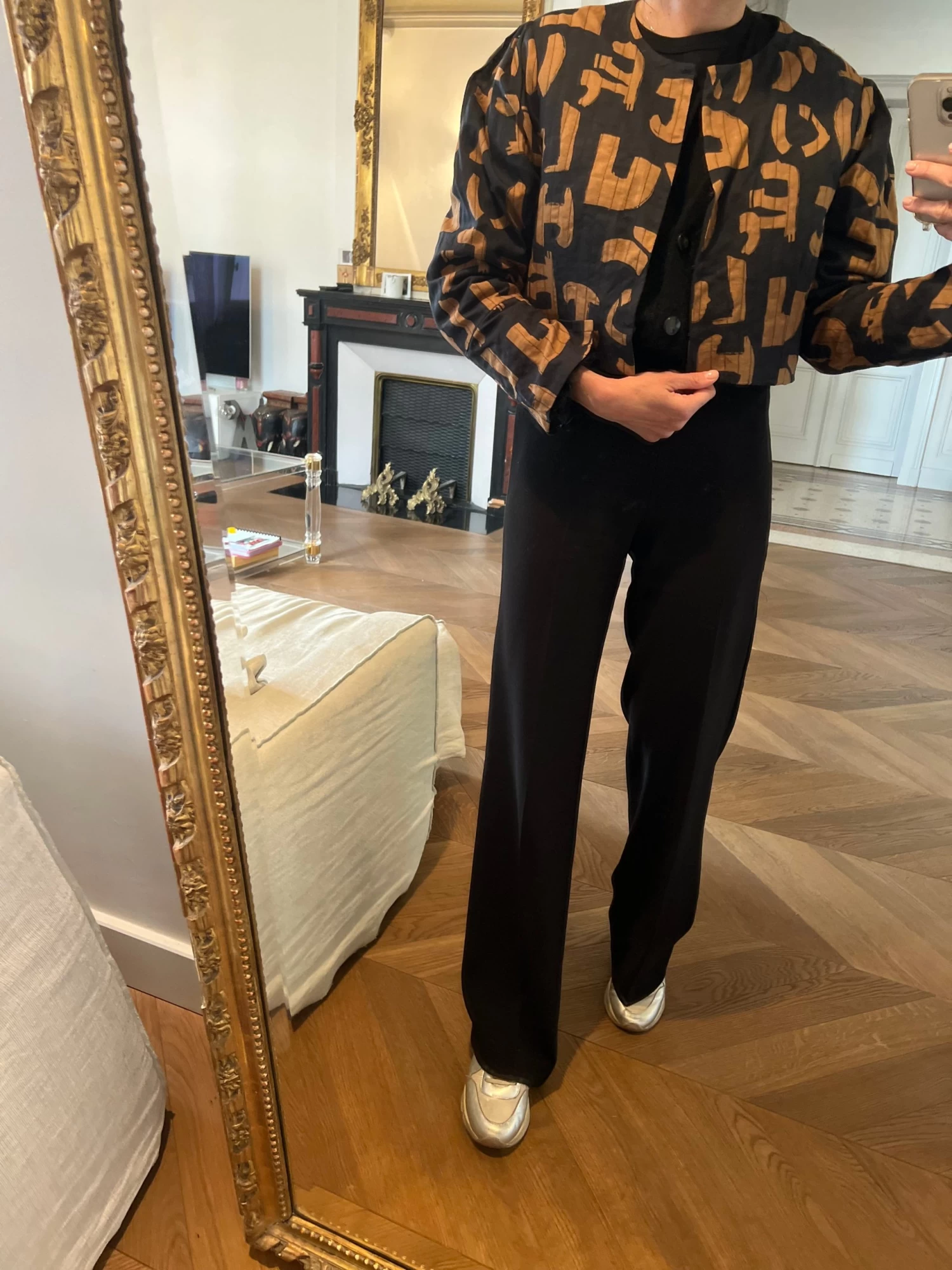 Veste Parisienne Et Alors Neuve Motifs Marrons 3 Veste Parisienne Et Alors Neuve Motifs Marrons